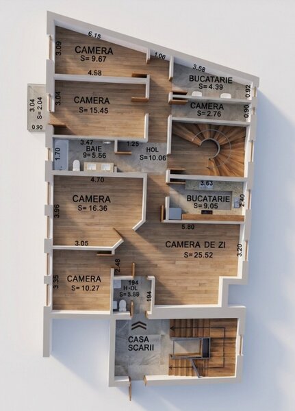 Mosilor - Corbeni Apartament 5 camere